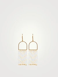 Beaded Michif Woven Dangler Earrings