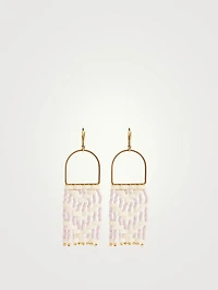 Beaded Michif Woven Dangler Earrings
