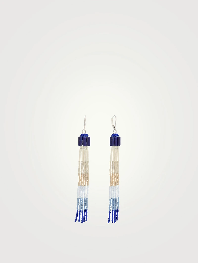 Colourblock Ombré Earrings With Lapis Lazuli
