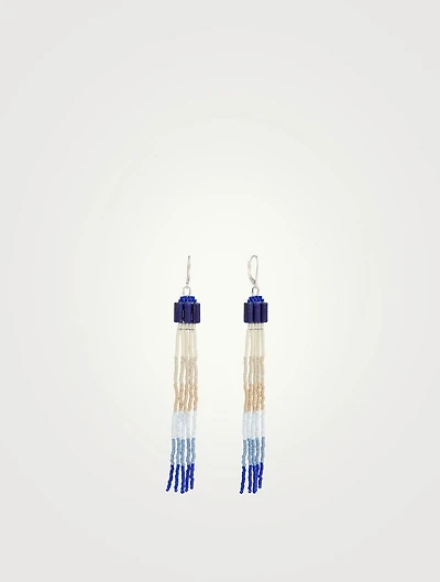 Colourblock Ombré Earrings With Lapis Lazuli