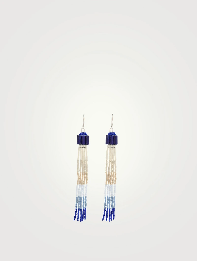 Colourblock Ombré Earrings With Lapis Lazuli