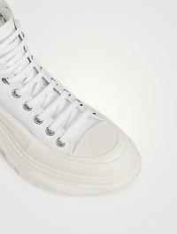 Tread Canvas High Top Boots With Crystal Embellishment