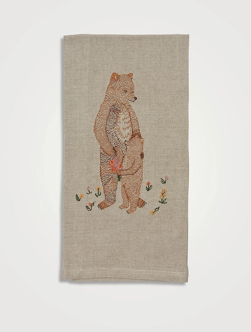 Mama Bear And Cub Tea Towel