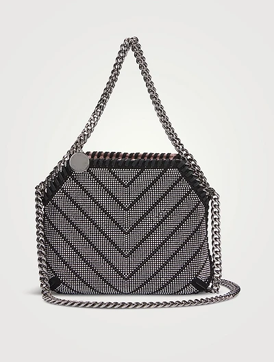 Mini Falabella Chevron Sequin-Embellished Tote Bag