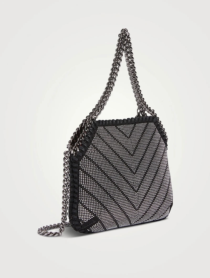 Mini Falabella Chevron Sequin-Embellished Tote Bag