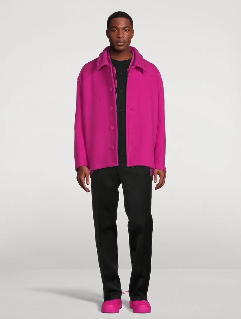 Wool Reversible Jacket With Inner Bomber
