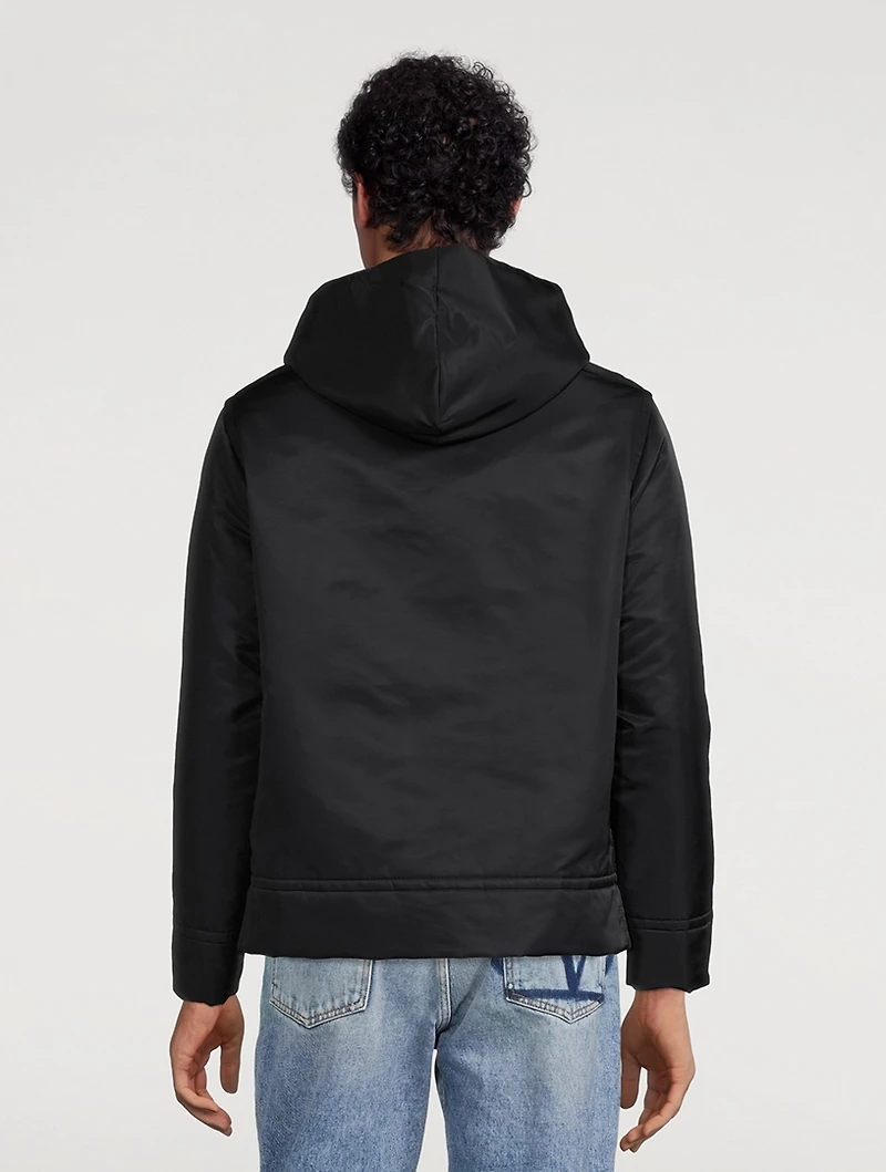 Nylon Drawstring Hoodie