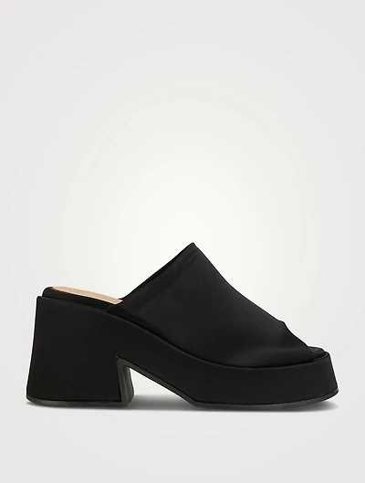 Suede Platform Mules