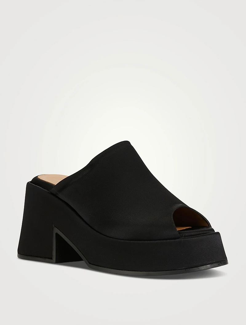 Suede Platform Mules