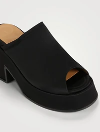 Suede Platform Mules