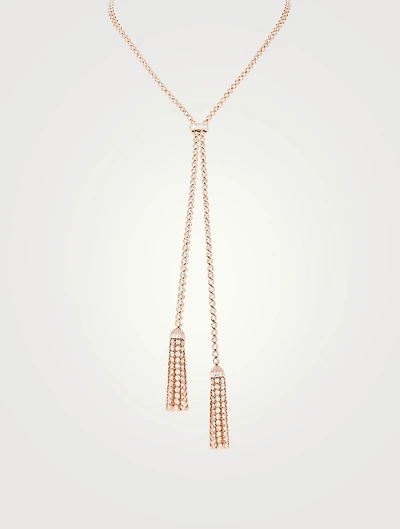Pompon 18K Rose Gold Necklace With Diamonds