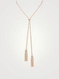 Pompon 18K Rose Gold Necklace With Diamonds