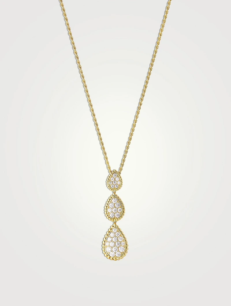 Serpent Bohème Multi-Motifs 18K Gold Pendant Necklace With Diamonds