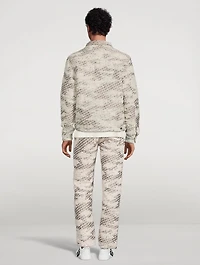 Wool-Blend Cloudy Monogram Trucker Jacket