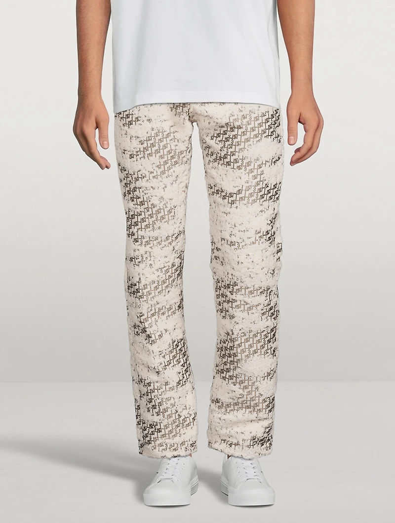 Cloudy Monogram Straight-Leg Jeans