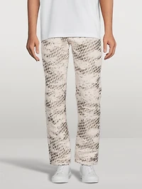 Cloudy Monogram Straight-Leg Jeans