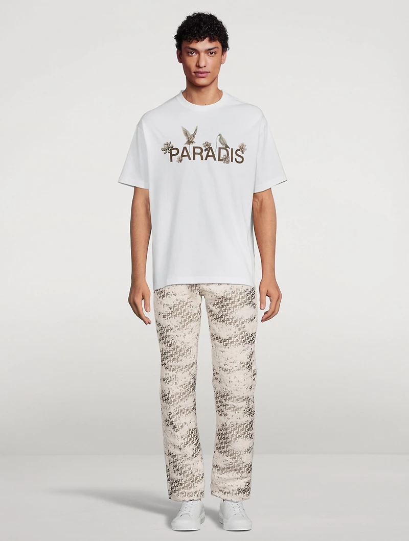 Cloudy Monogram Straight-Leg Jeans