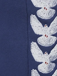 Embroidered Birds Sweatpants