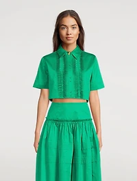 Tidal Tucked Crop Shirt