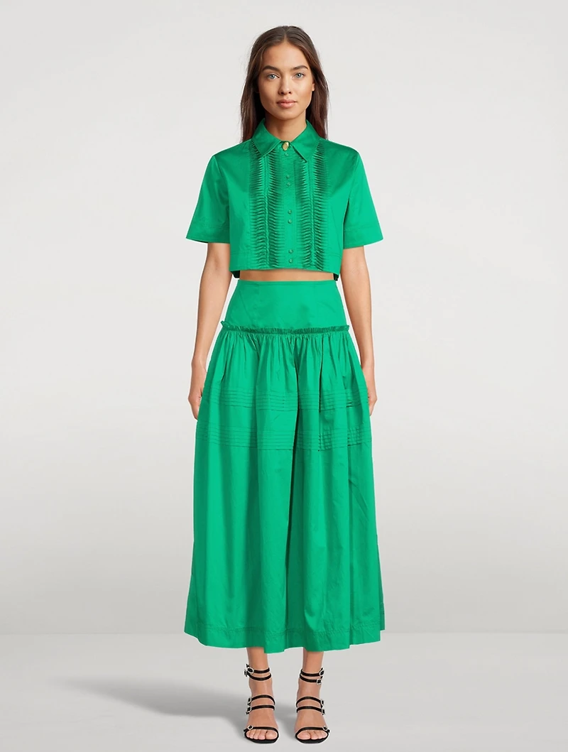 Tidal Tucked Crop Shirt