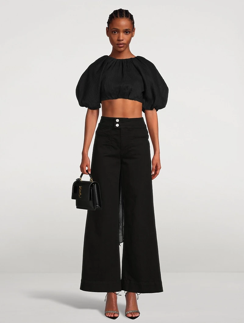Admiration Lace-Up Blouse
