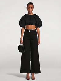 Admiration Lace-Up Blouse