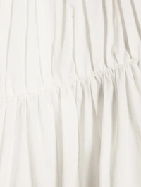 Cascade Smocked Shirt Dress