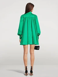Tidal Tucked Shirt Dress
