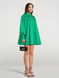 Tidal Tucked Shirt Dress