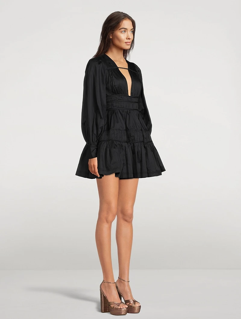 Fallingwater Gathered Mini Dress