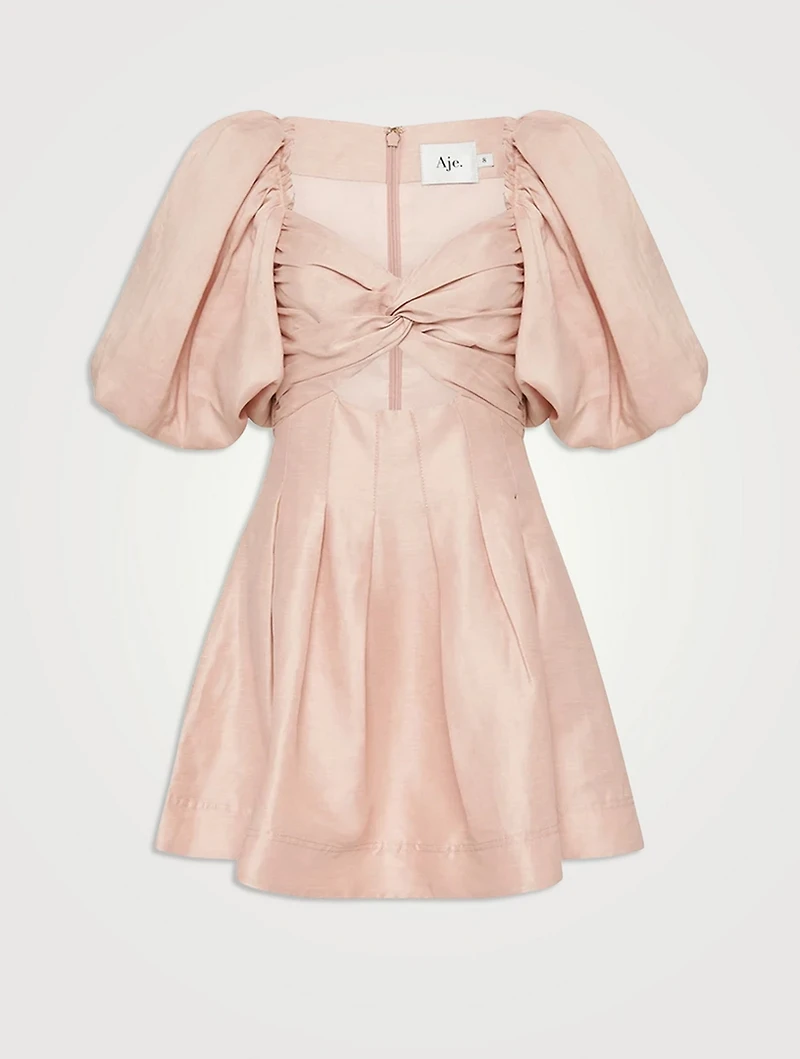 Dusk Puff-Sleeve Mini Dress