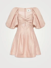 Dusk Puff-Sleeve Mini Dress