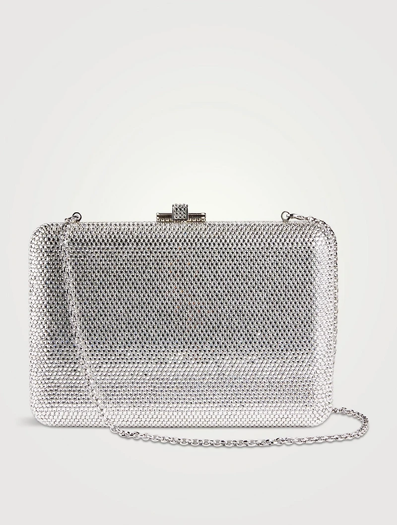Classic Slim Slide Crystal Clutch