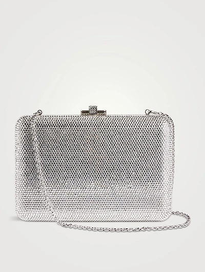 Classic Slim Slide Crystal Clutch