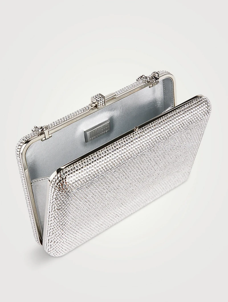 Classic Slim Slide Crystal Clutch
