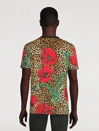 Cotton T-Shirt Poppy Print