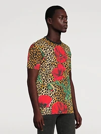 Cotton T-Shirt Poppy Print