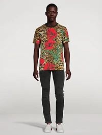 Cotton T-Shirt Poppy Print