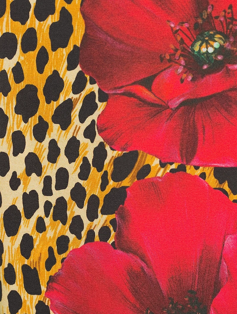 Cotton T-Shirt Poppy Print