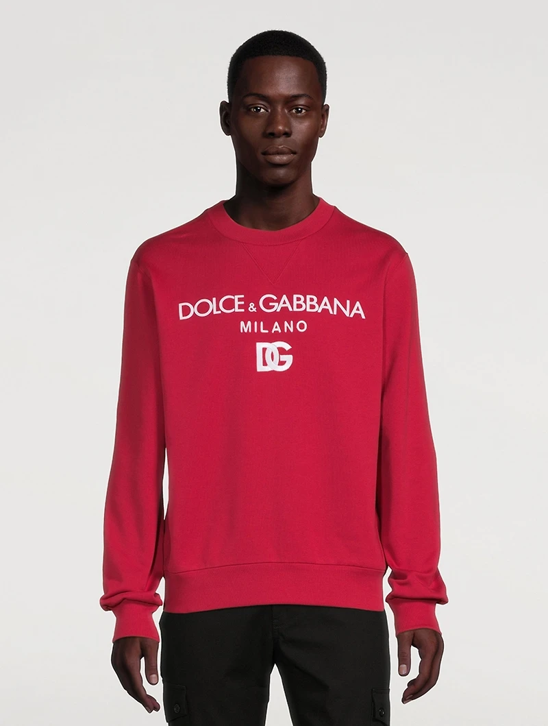 Jersey Sweatshirt With DG Embroidery