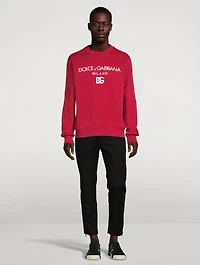 Jersey Sweatshirt With DG Embroidery