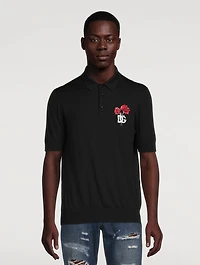 Wool Polo Shirt With DG Embroidery