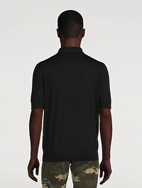 Wool Polo Shirt With DG Embroidery