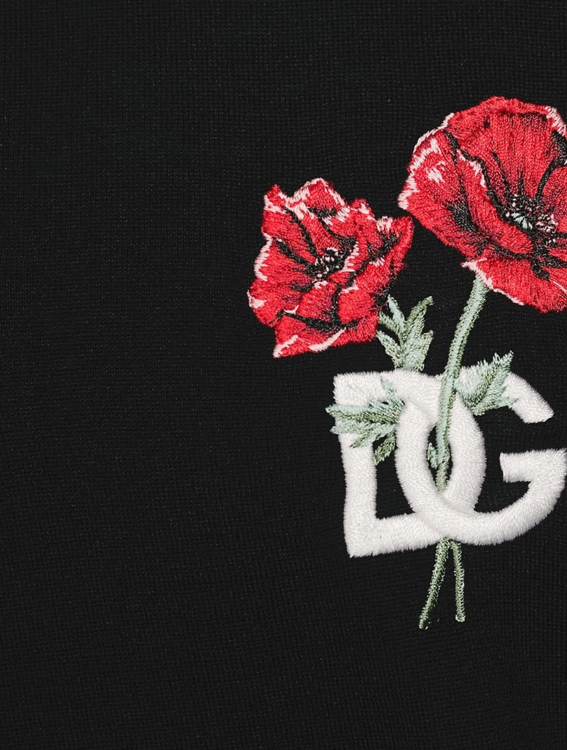 Wool Polo Shirt With DG Embroidery