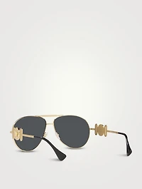 Medusa Biggie Aviator Sunglasses