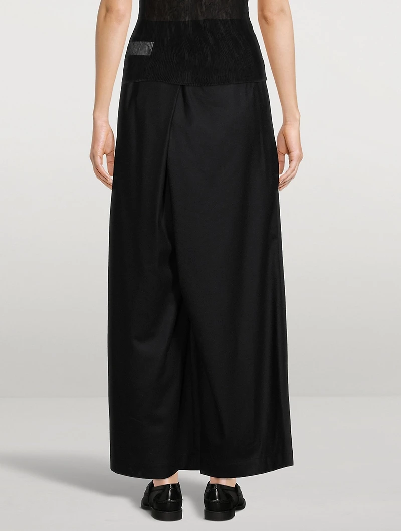 Pleated Wide-Leg Trousers