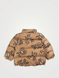 Nylon Puffer Jacket In Thomas Bear Print