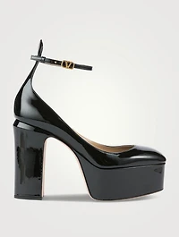 Tan-Go Patent Leather Platform Pumps