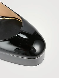 Tan-Go Patent Leather Platform Pumps
