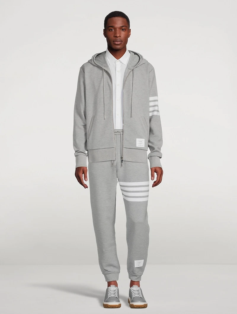 Cotton Ottoman Rib Zip Hoodie